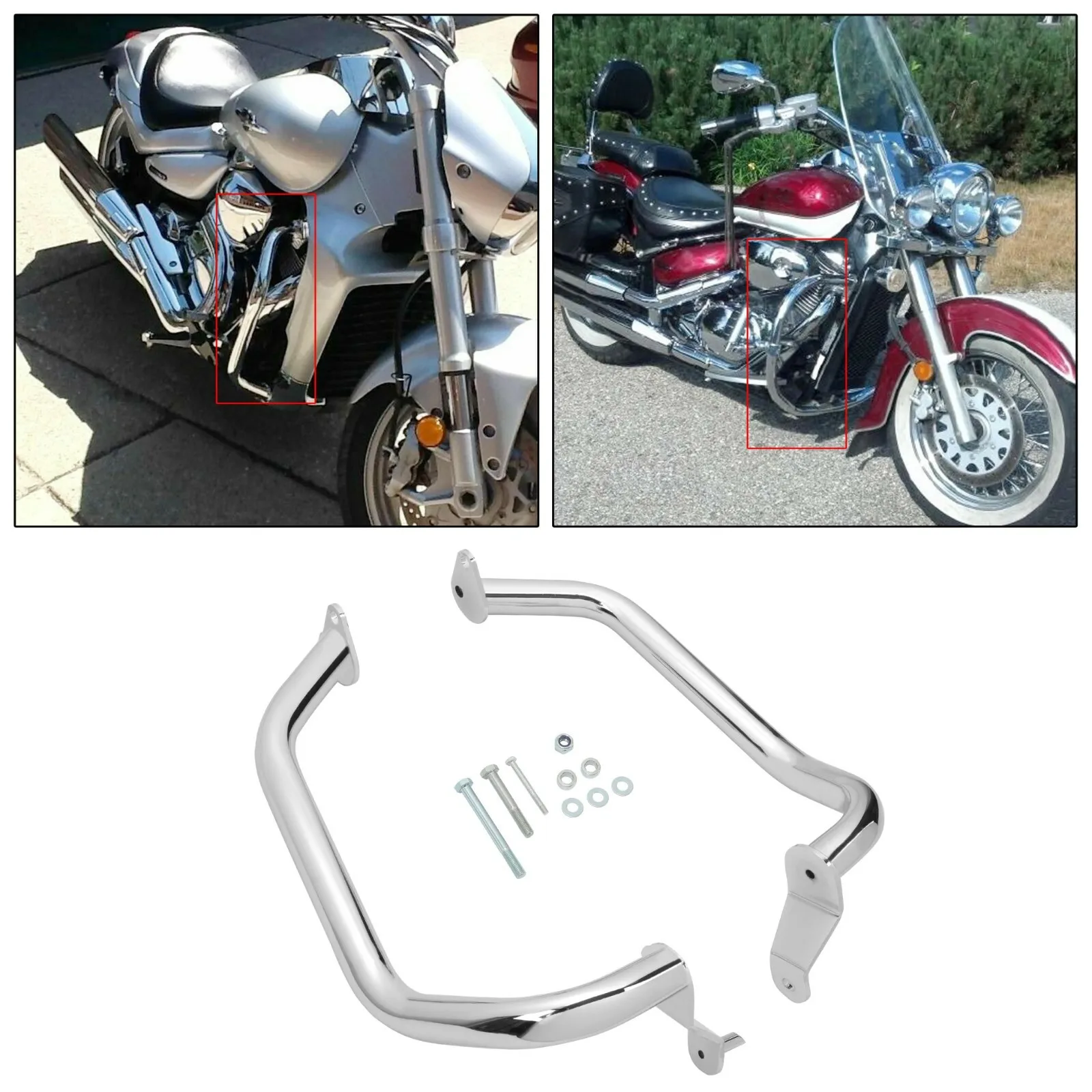 For Suzuki M109R Limited Engine Case Guard Highway Crash Bar Boulevard 06-24