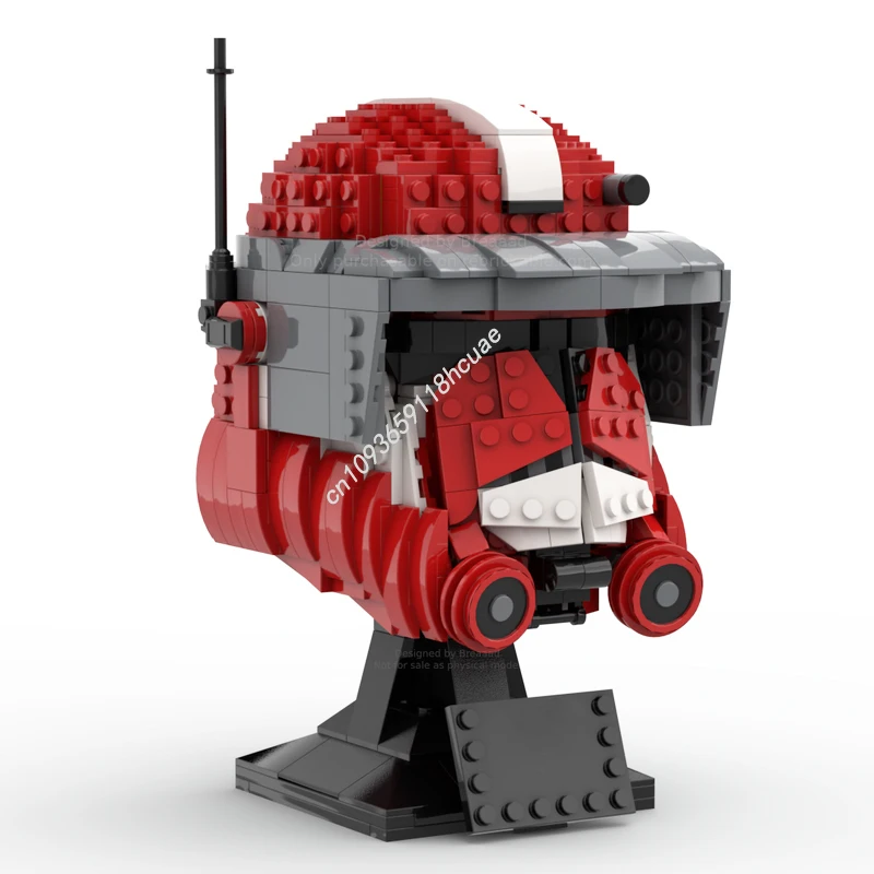 754 pçs estrela batalha comandante raposa (coleção de capacete) famoso filme modelo moc blocos de construção empilhamento tijolos brinquedos criativos presente do miúdo