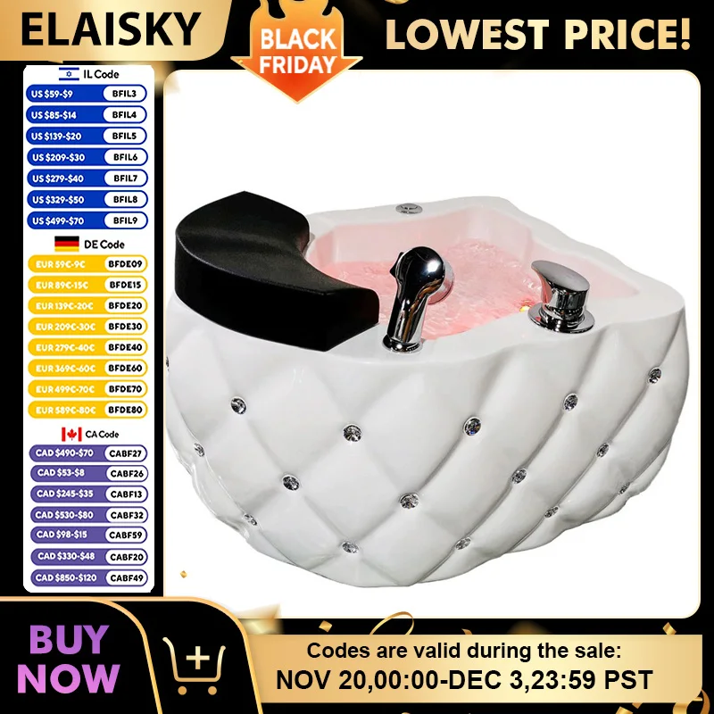 

New Foot Bath Sauna Massage Foot Basin is Multi Color Light Multi Color Surfing and Adjustable Hot Cold Water For Beauty Salon