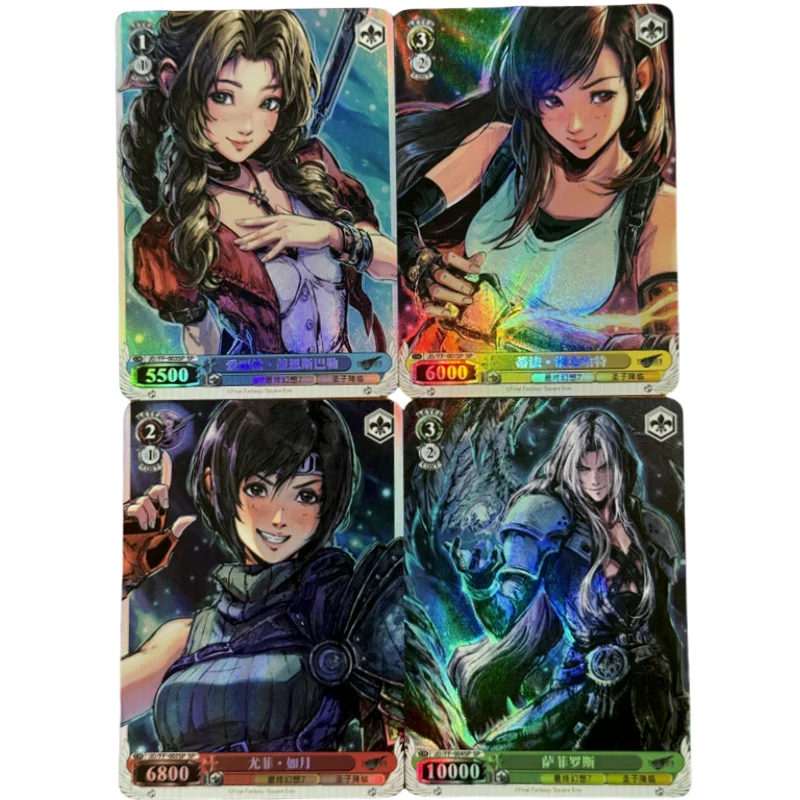 ACG WS Cards Final Fantasy Tifa Aerith Sephiroth Golden Sign Anime Game Characters collezione Kawaii carte Flash a colori muslimy giocattoli fai da