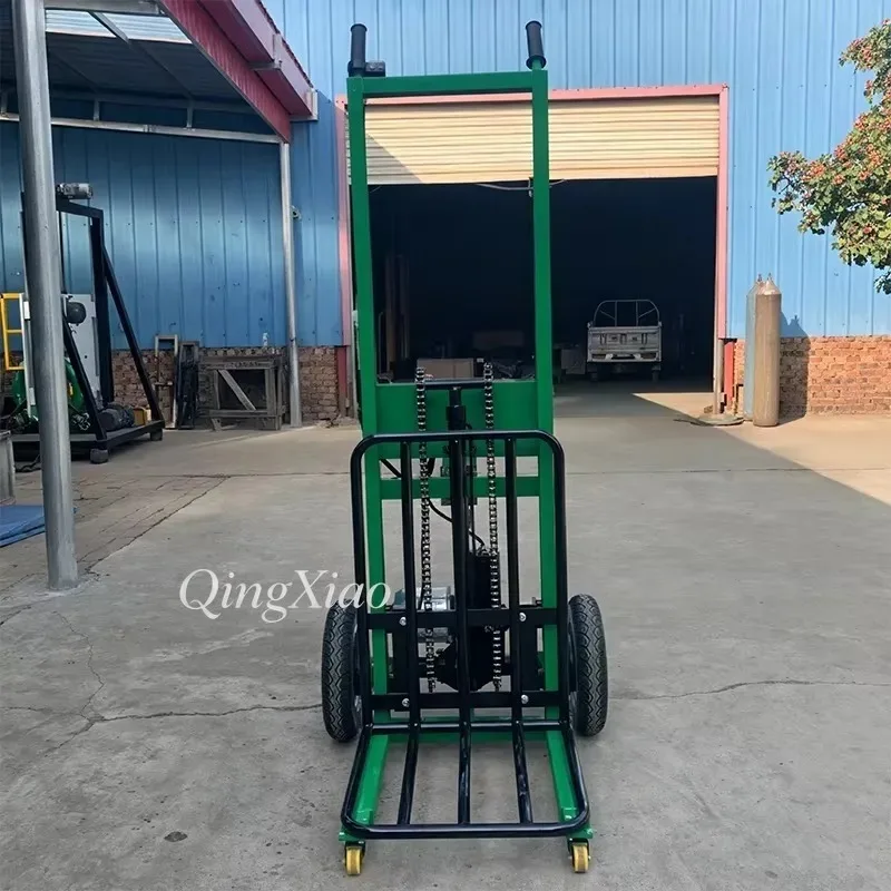 Hand Cart Large Load Bearing Platform Hydraulic Lift Structure For Warehouse Cargo Lifting Goods Moving Stock Arrangement Using