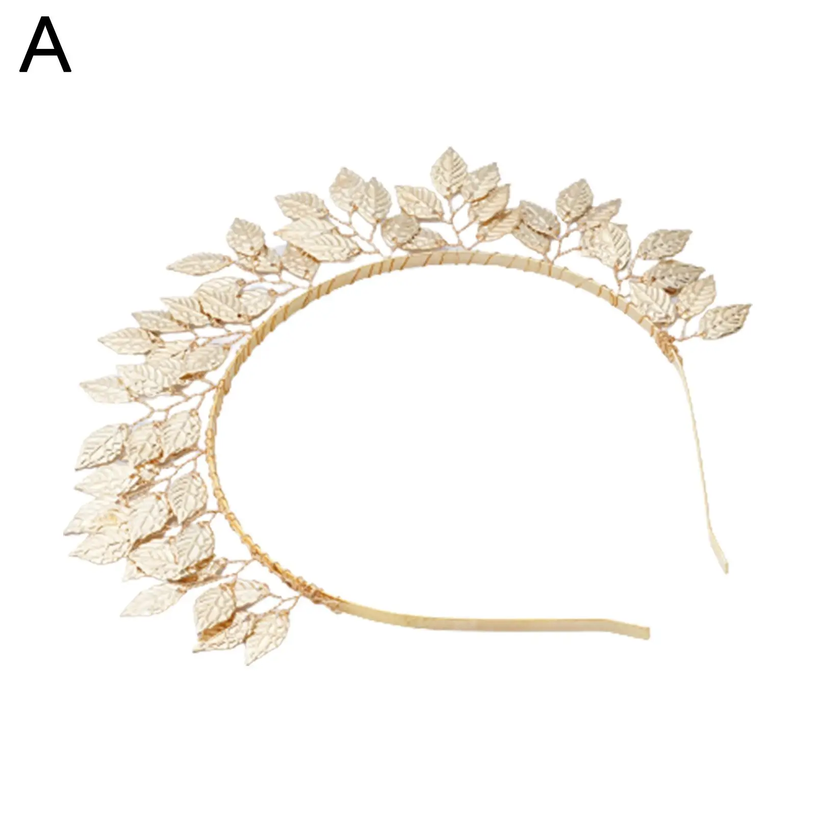 Retro Gold Leaf Headbands Wedding Roman Bride Greek Accessories Hoop Headband Head Crown Hair Tiaras Jewelry Bride Women Ha C2F1