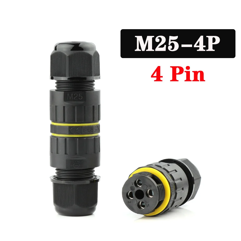 IP68 waterdichte connector 2 3 4 5-pins kabel Draadwartel Mouwconnectoren snelle schroefaansluiting Outdoor waterdichte terminal