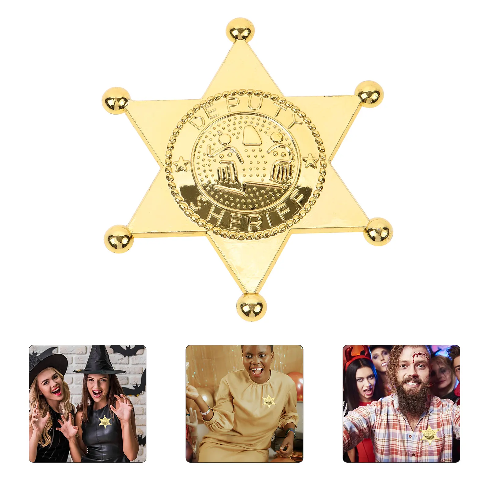 

10pcs Badges Plastic Pin Party Portable Police Cosplay Badge Cosplay Prop Lightweight Portable Small Brooch Decoration