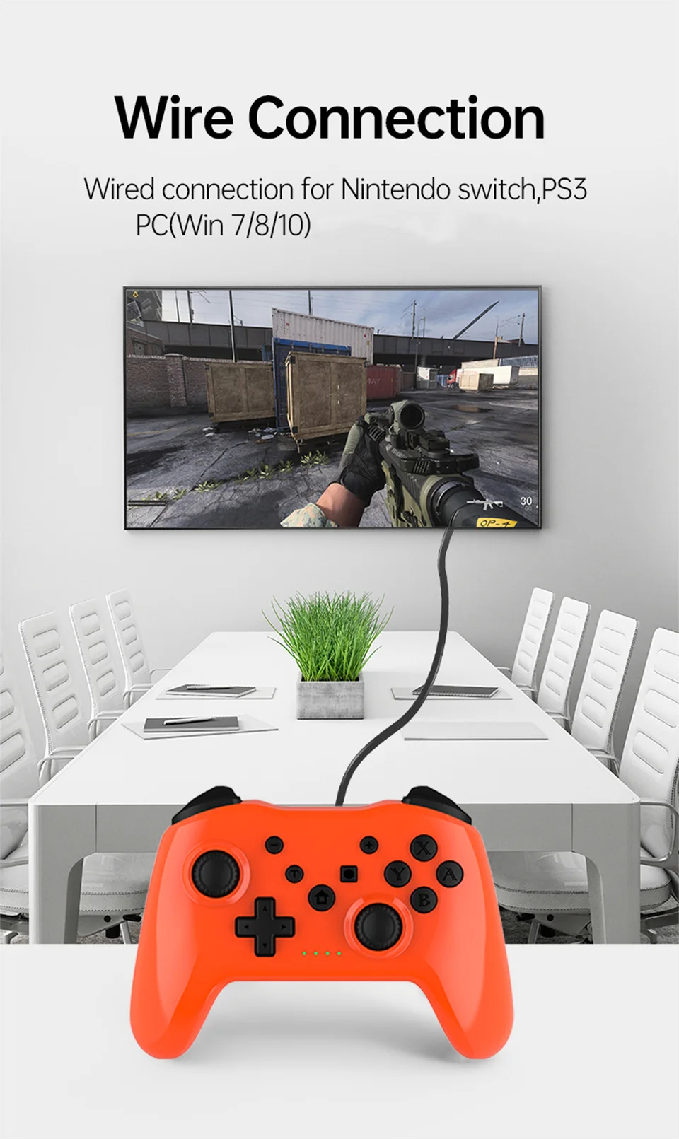 GAMINJA New Wireless Controller No Latency Bluetooth Gamepad PC Joystick For Nintendo Switch Game Console PS3 TV Box PC