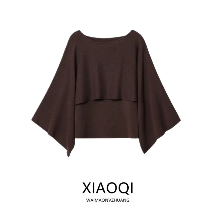 

Women's Loose Layered Knitted Top One-oulder Sle New Arrival Autumn 2025 Faion Casual Comfortable Fit Premium Quali