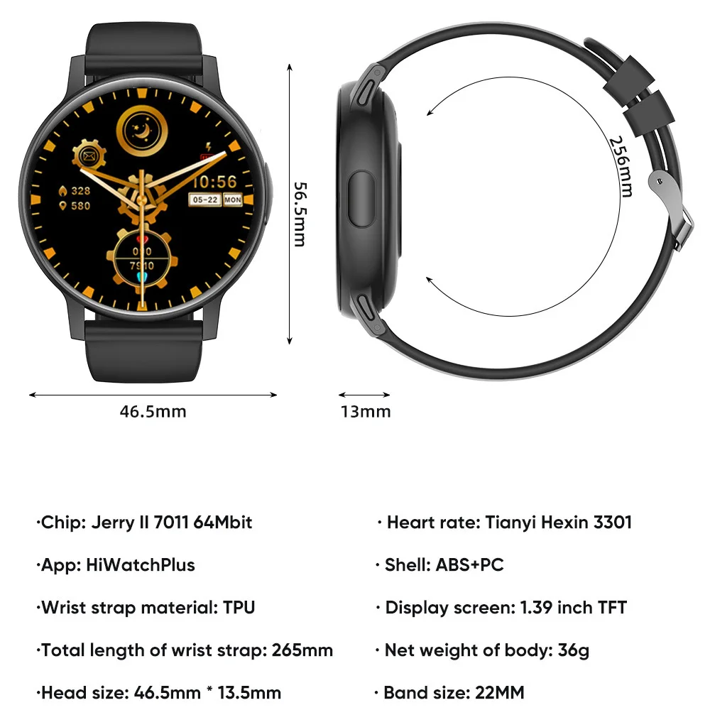 جديد 1.39 ''مزرق الأسنان دعوة الرياضة اللياقة البدنية 36 جرام Smartwatch الموسيقى صوت مساعد النساء الطقس مراقبة الصحة الساعات الذكية الرجال