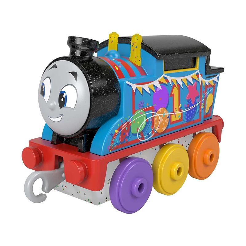 Thomas and Friends-Tren de juguete de motor de Metal fundido a presión, modelo de figura de celebración de arcoíris, Sodor Adventures, regalo coleccionable para niños