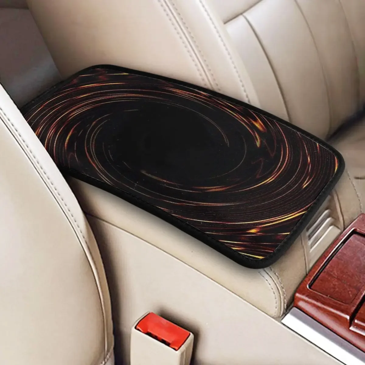 Anime Yu-Gi-Oh Plaid Car Armrest Cover Mat Cartoon Universal Center Console Protective Cushion Pad Auto Accessories Interior