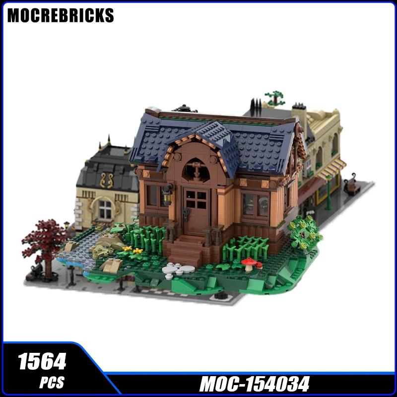 Bloques de construcción de calle alternativa para niños, juguete de ladrillos para armar Casa de serie Medieval, ideal para expertos en colección de MOC-154034, gran dificultad