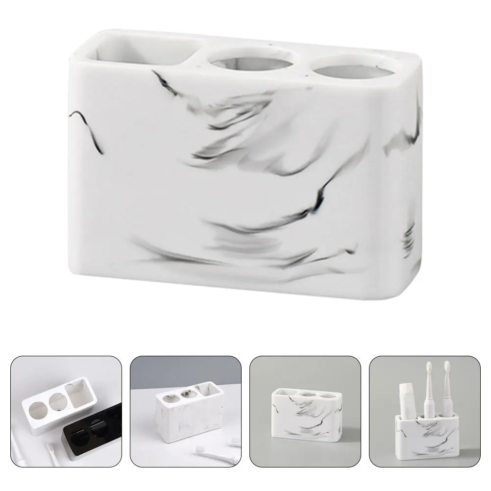 

Resin Toothbrush Holder for Bathroom Makeup Brush Organizer Countertop Storage Cup Vanity Tabletop Organizer Desktop Supplies