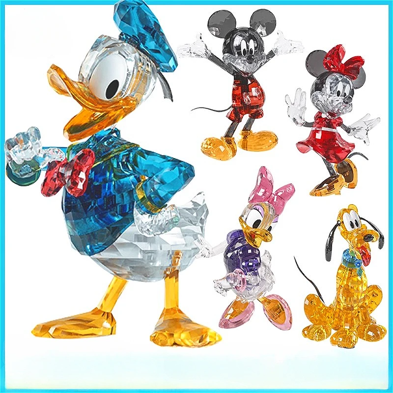 

Disney Микки Маус 3D хрустальная модель украшения аниме аксессуары мультяшная кукла украшение для рабочего стола детская кавайная игрушка в подарок