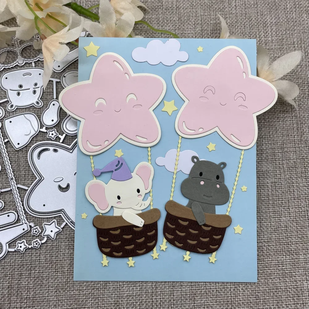 

Металлические вырубные формы для скрапбукинга: животные-шары, для декоративного тиснения и рукоделия, шаблон для вырезания