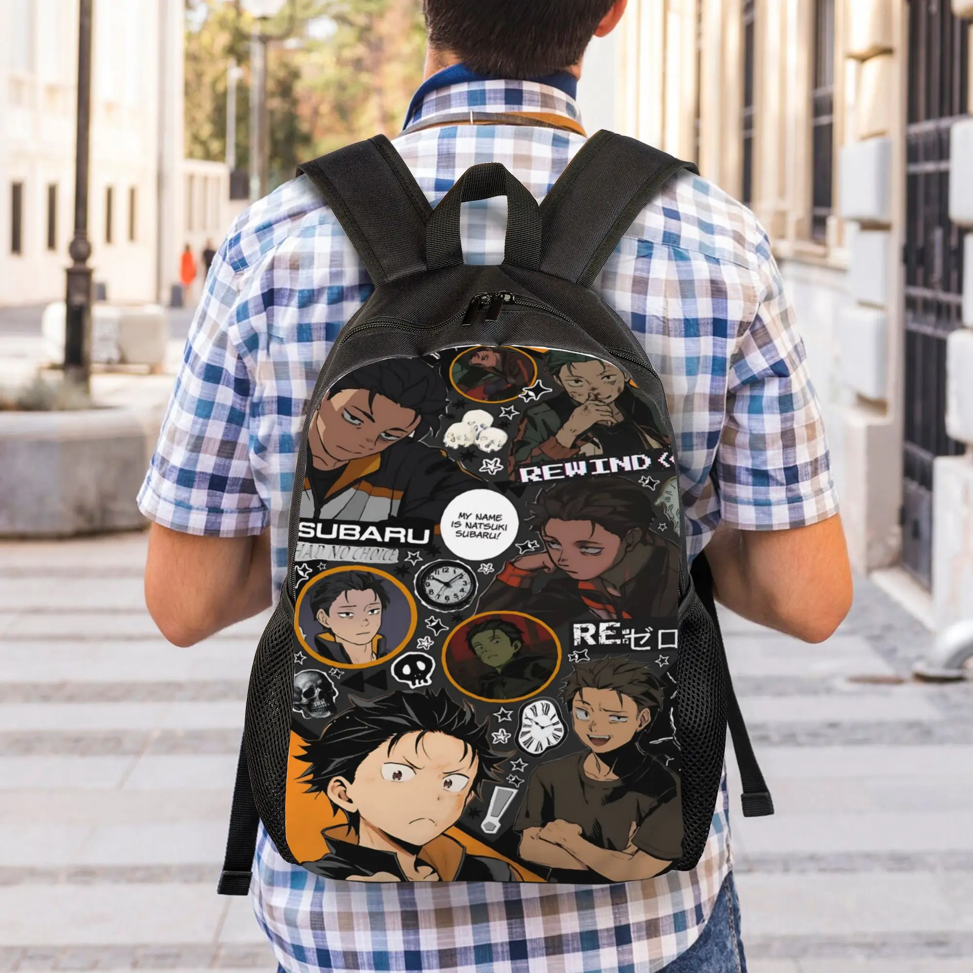 Fashion Re ZERO Anime Subarunatsuki Backpacks Its Bag  mochila High School Retro Washable Rucksack