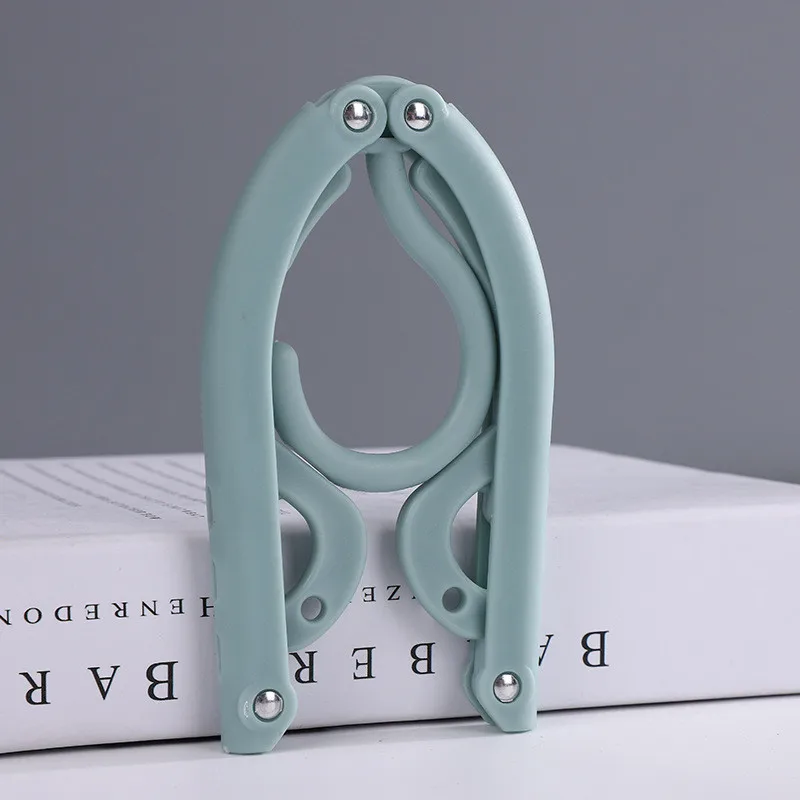 Multifunctional Plastic Foldable Clothes Hanger Portable Travel Hangers Creative Household Non-slip Space-Saving Clothes Hanger