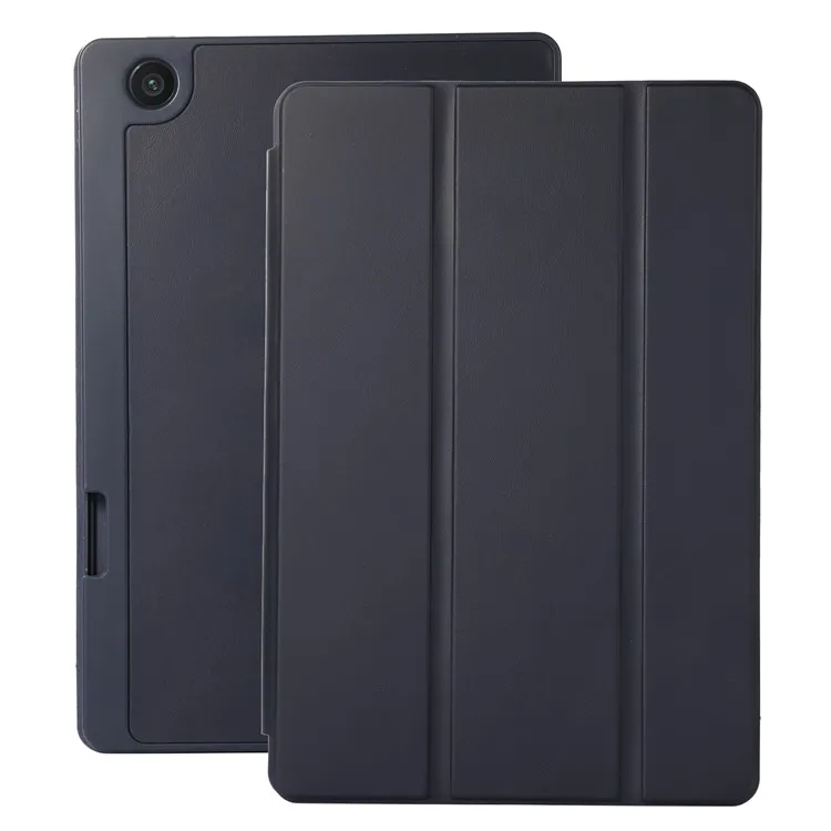 

Чехол-подставка в три сложения для Lenovo Tab M10 Plus (3-го поколения) / Xiaoxin Pad 2022 10,6 дюйма, однотонный чехол для планшета из искусственной кожи с Pe