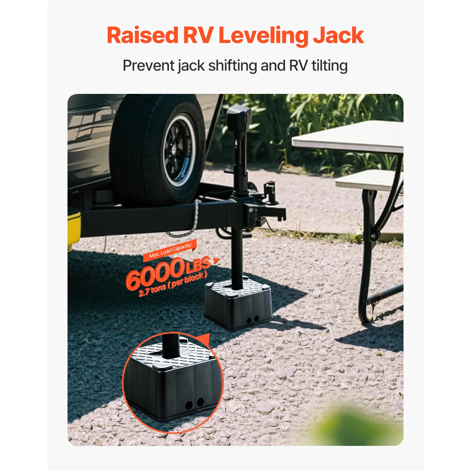 VEVOR Trailer Jack Block 1PCS RV Leveling Block 6