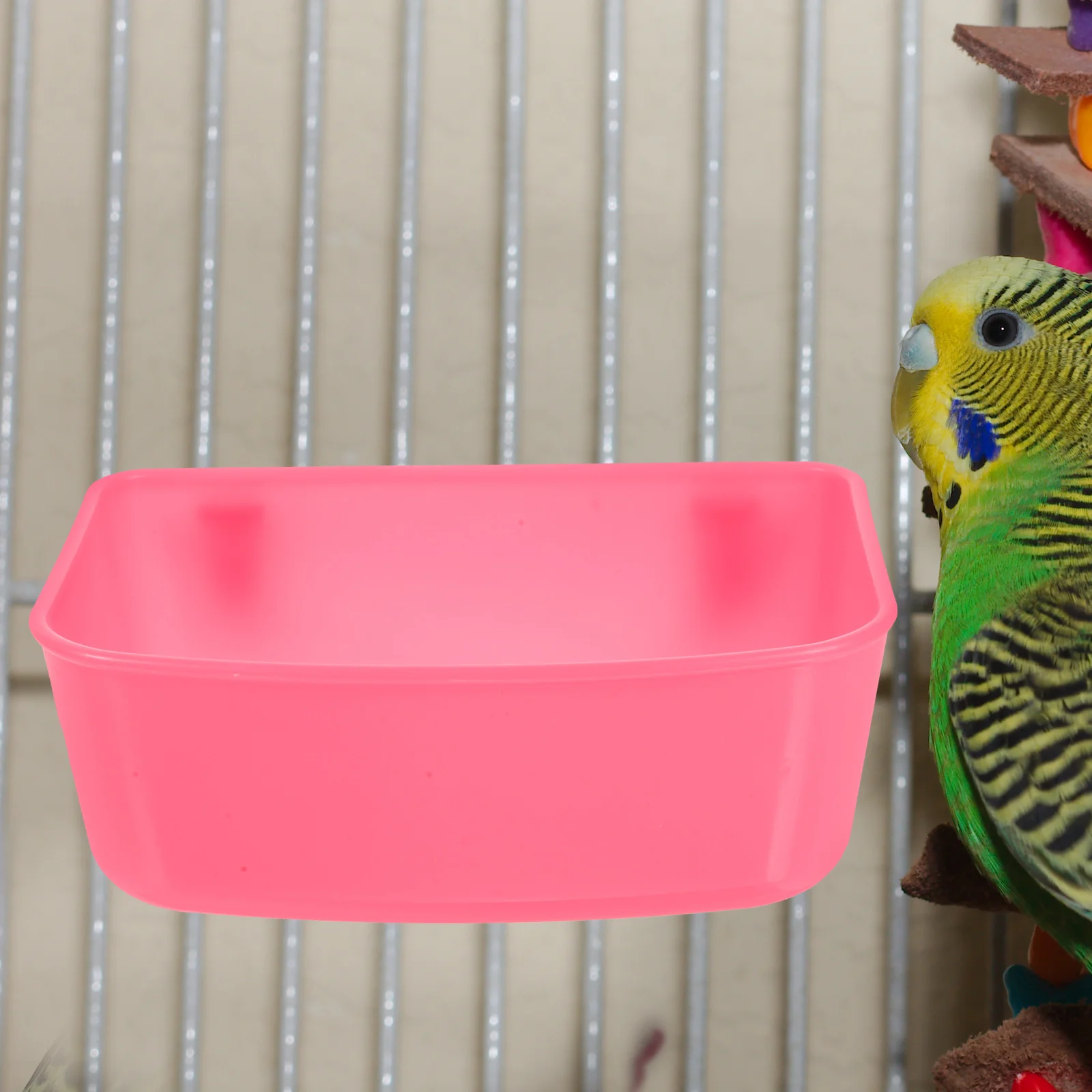 

3Pcs Plastic Bird Feeding Bowl Parrot Cage Food Holder Durable Bird Feeder Water Container Parrot Food Organizer