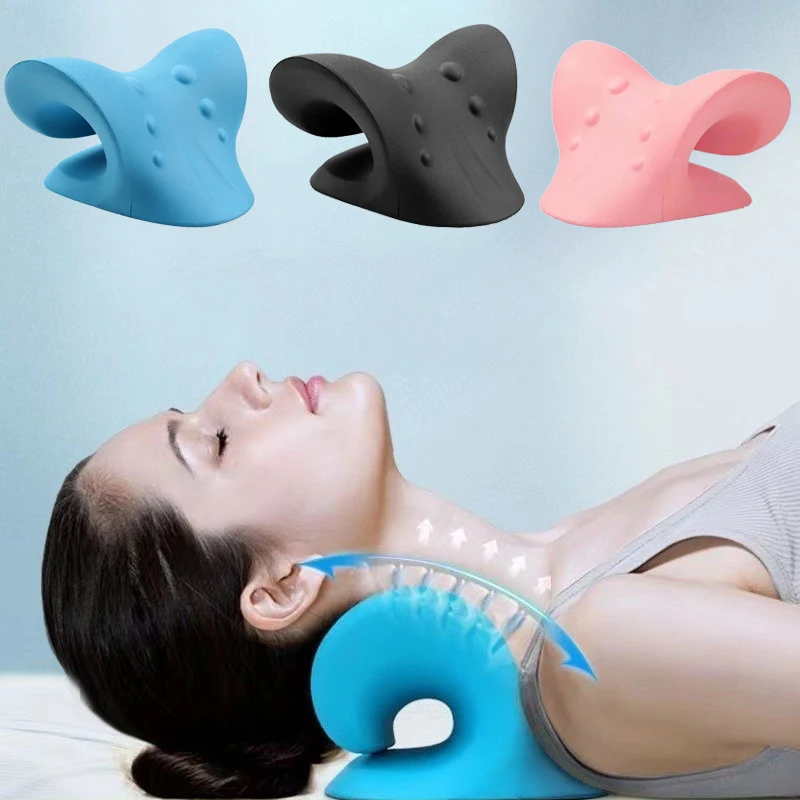 Cervical Traction Pillow for Neck Pain Relief and Muscle Relaxation Professional Neck Massager for Relaxing and Soothing Fatigue