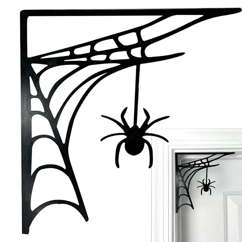 

Halloween Corner Spider Web Decor Corner Door Frame Sign Door Trim Cobweb Sign For Halloween Haunt Home Decor Accessories