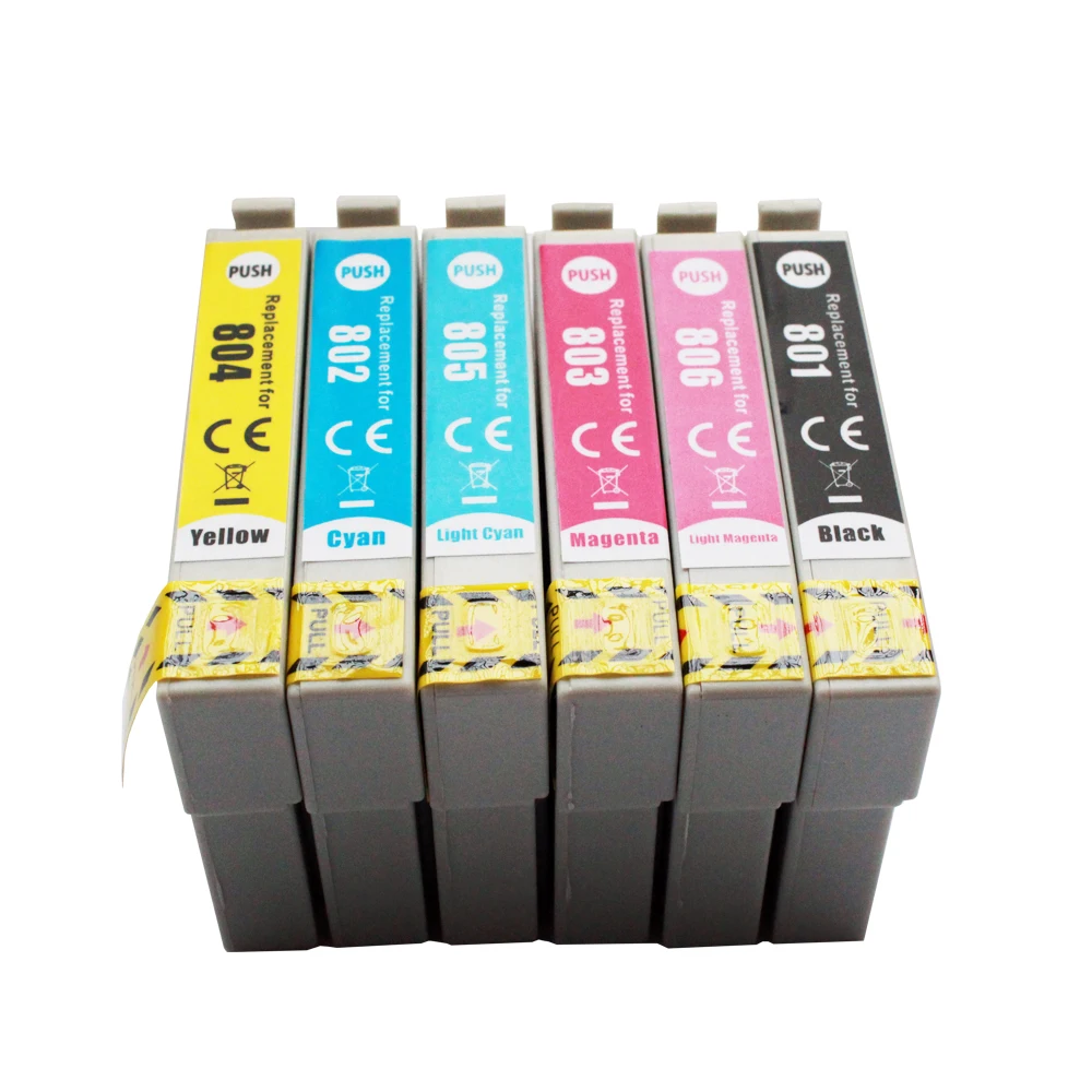 12 INK CARTRIDGES FOR COMPATIBLE EPSON STYLUS PHOTO P50 R265 R285 R360 RX560 RX585 RX685 PX700W PRINTER T0801-T0806 T0807XL
