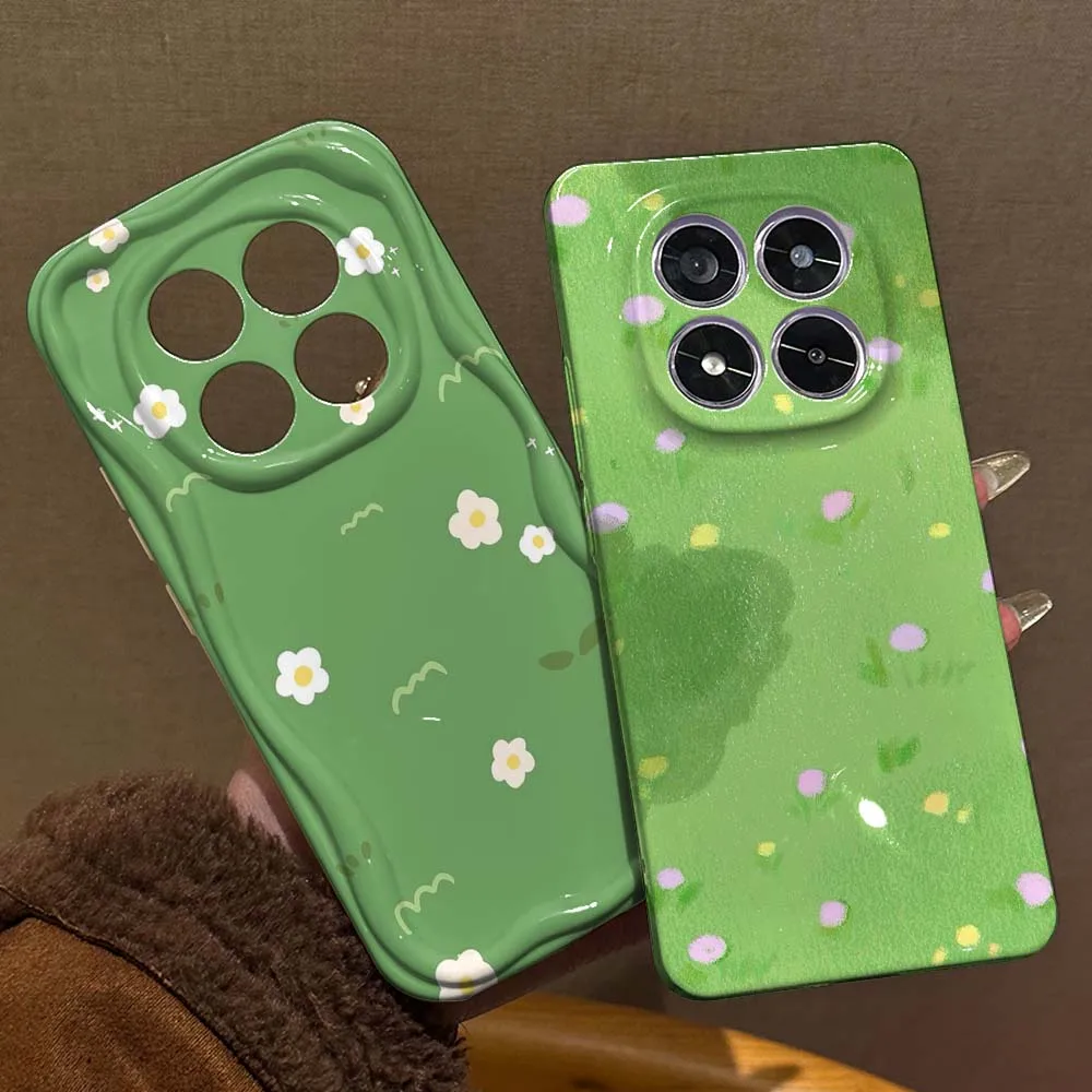 

Cartoon Grass Flower Meadow For Xiaomi Poco X 2 4 6 F3 M3 F4 M4 M5s X5 M6 F6 C55 C61 C65 C75 GT Pro Wave Oil Film Phone Case