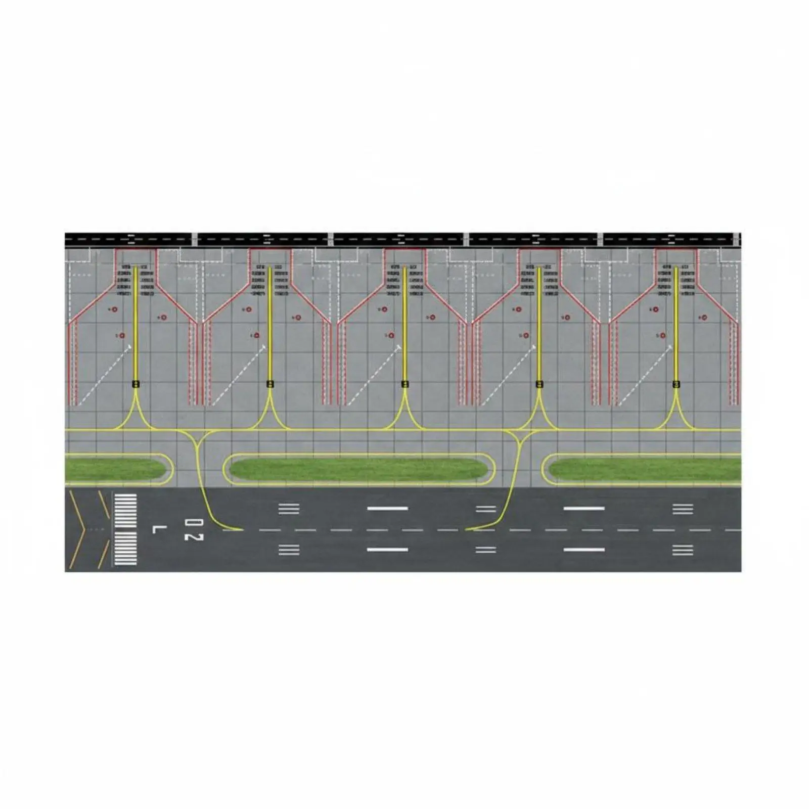 Simulation Airport Scene Model Background Airport Mat Waterproof Durable Film Play Surface for Toy Airliners