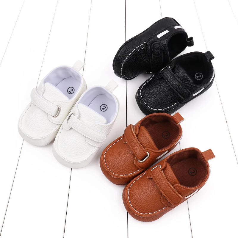 

Детская кожаная обувь в британском стиле для мальчиков 0-1 года, повседневная спортивная обувь на мягкой подошве для обучения ходьбе, детская обувь