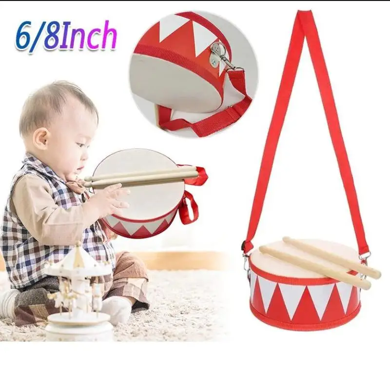 طبل الخشب للأطفال آلة موسيقية تعليمية مبكرة للأطفال ألعاب الأطفال فاز أداة طبلة يدوية