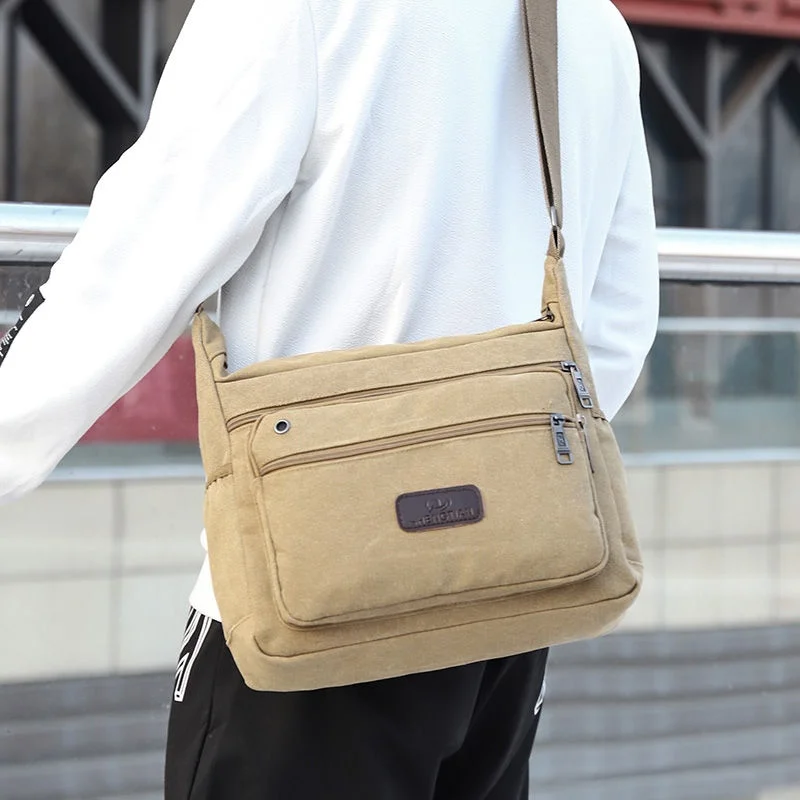 

Повседневная большая холщовая сумка через плечо Capaci для мужчин, модная сумка через плечо Novo Vintage Sle Pure Color, сцена для отдыха