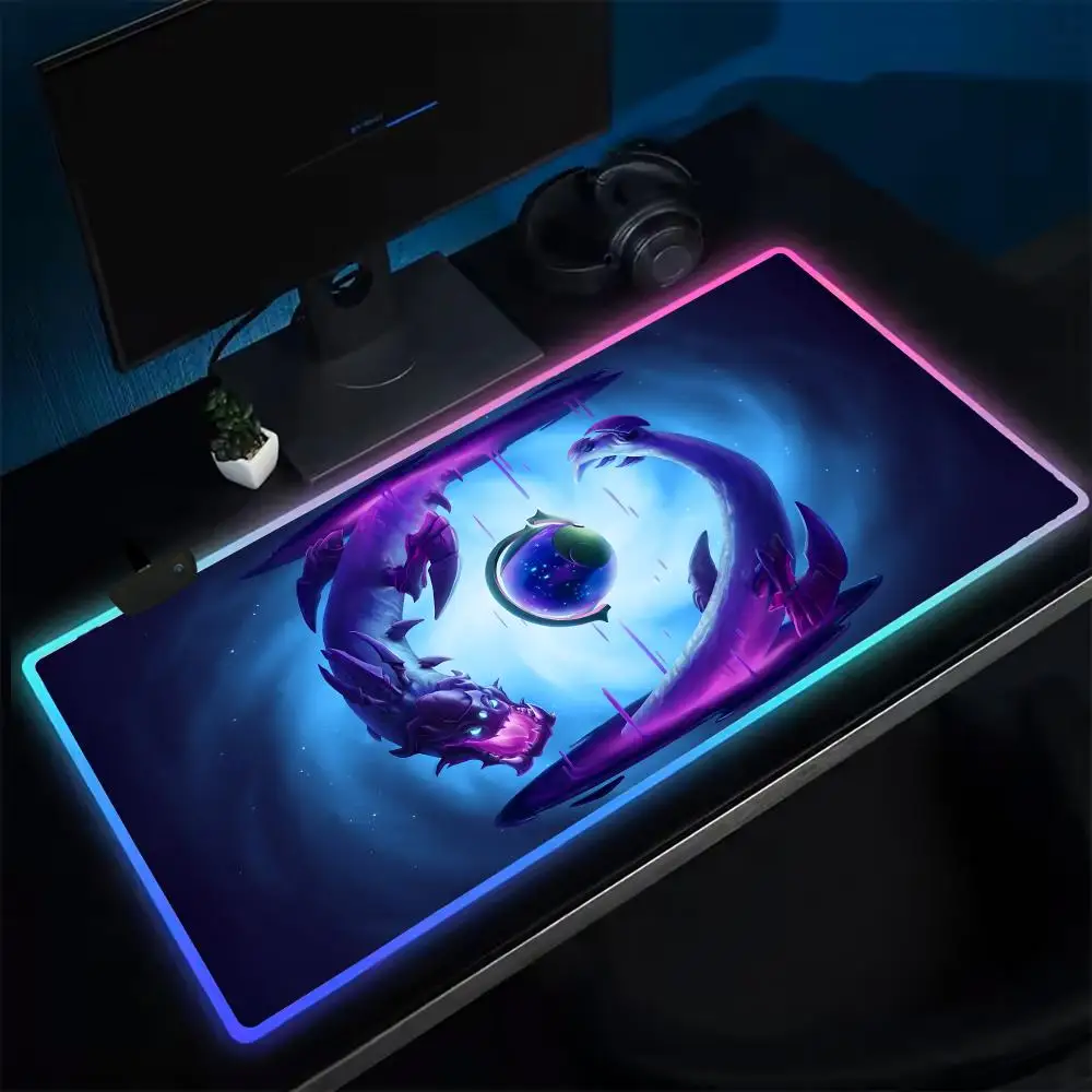 Alas Mouse Dauntless Alas Mouse Gaming Anime Alas Meja LED Alas Mouse Karet Backlit Desktop XXL Alas Meja RGB