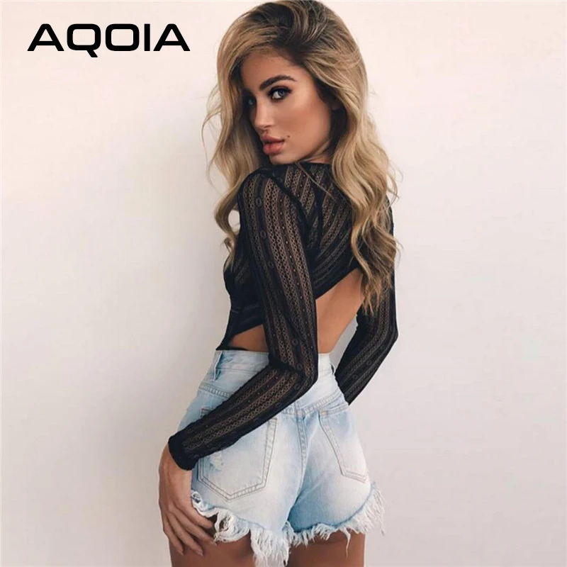 Sexy stripe Lace Skinny Women Bodysuits Sleeveless Backless Hollow Out Perspective 2025 Fashion Female Jumpsuit