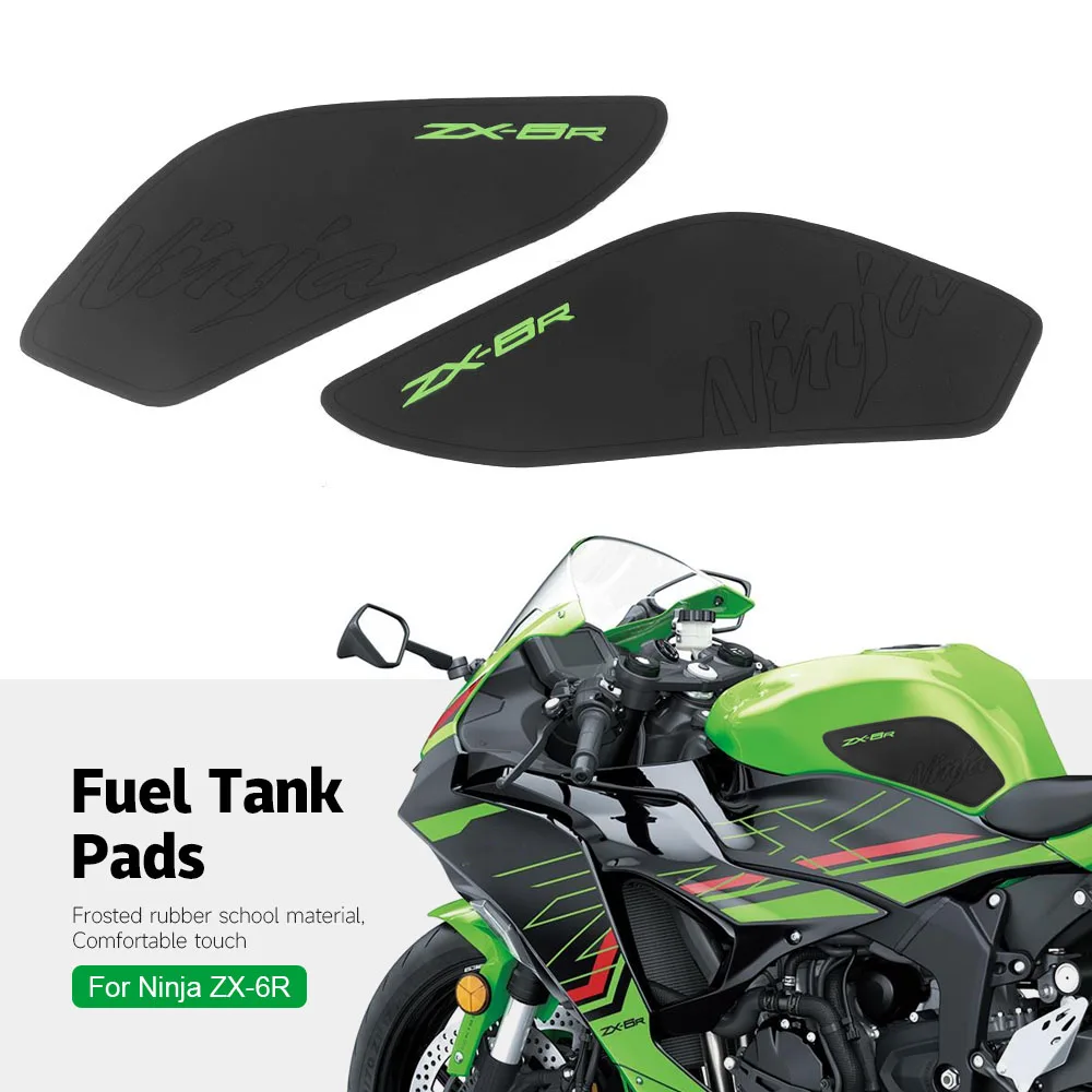 

New Motorcycle Side Fuel ​Tank pad Tank Pads Protector Stickers Decal Traction Pad For Kawasaki Ninja 636 ZX-6R ZX6r 2019-2024