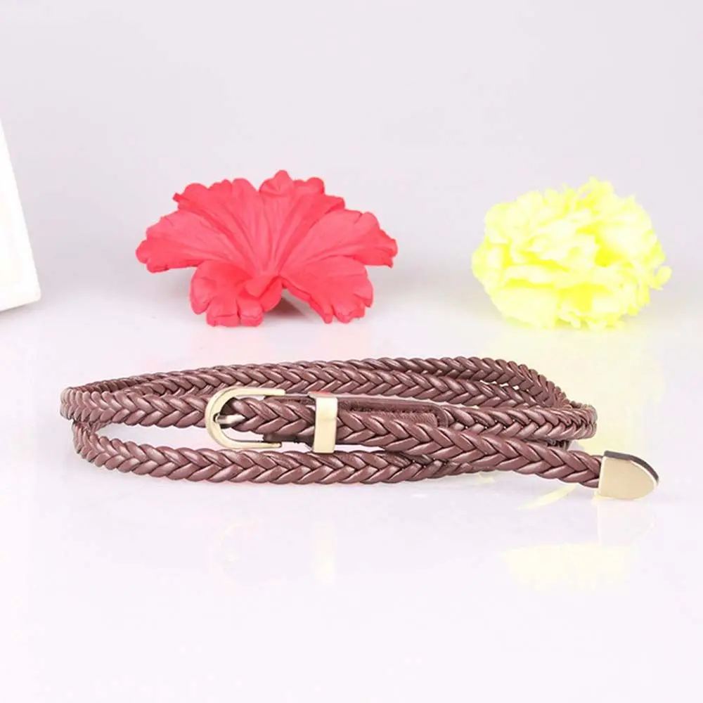 

Wild Decoration Retro Female Girls Waist Belt Waistband Pin Buckle Braided Belts