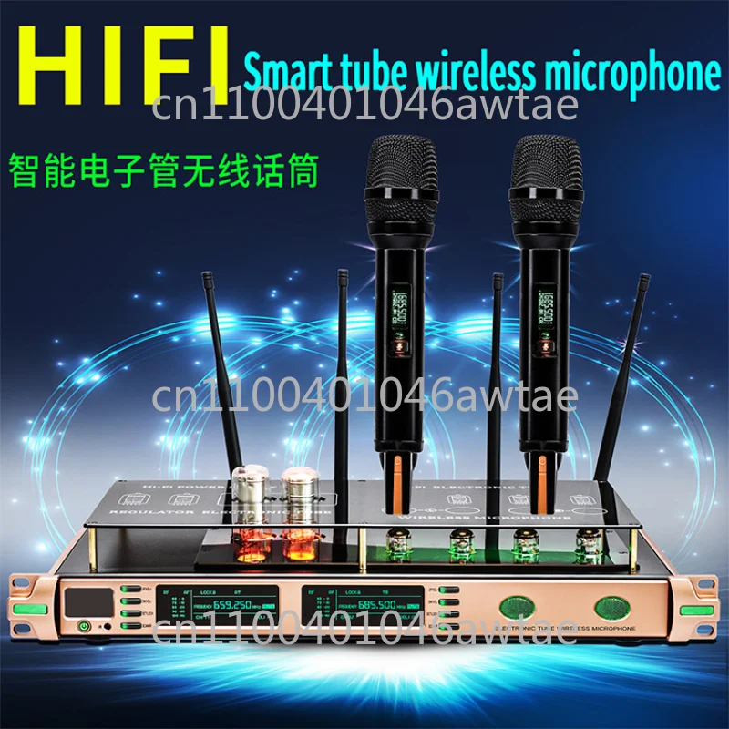 

Electronic Tube One To Two Wireless Microphone, Ultra-high Frequency HIFI Level True Diversity Microphone