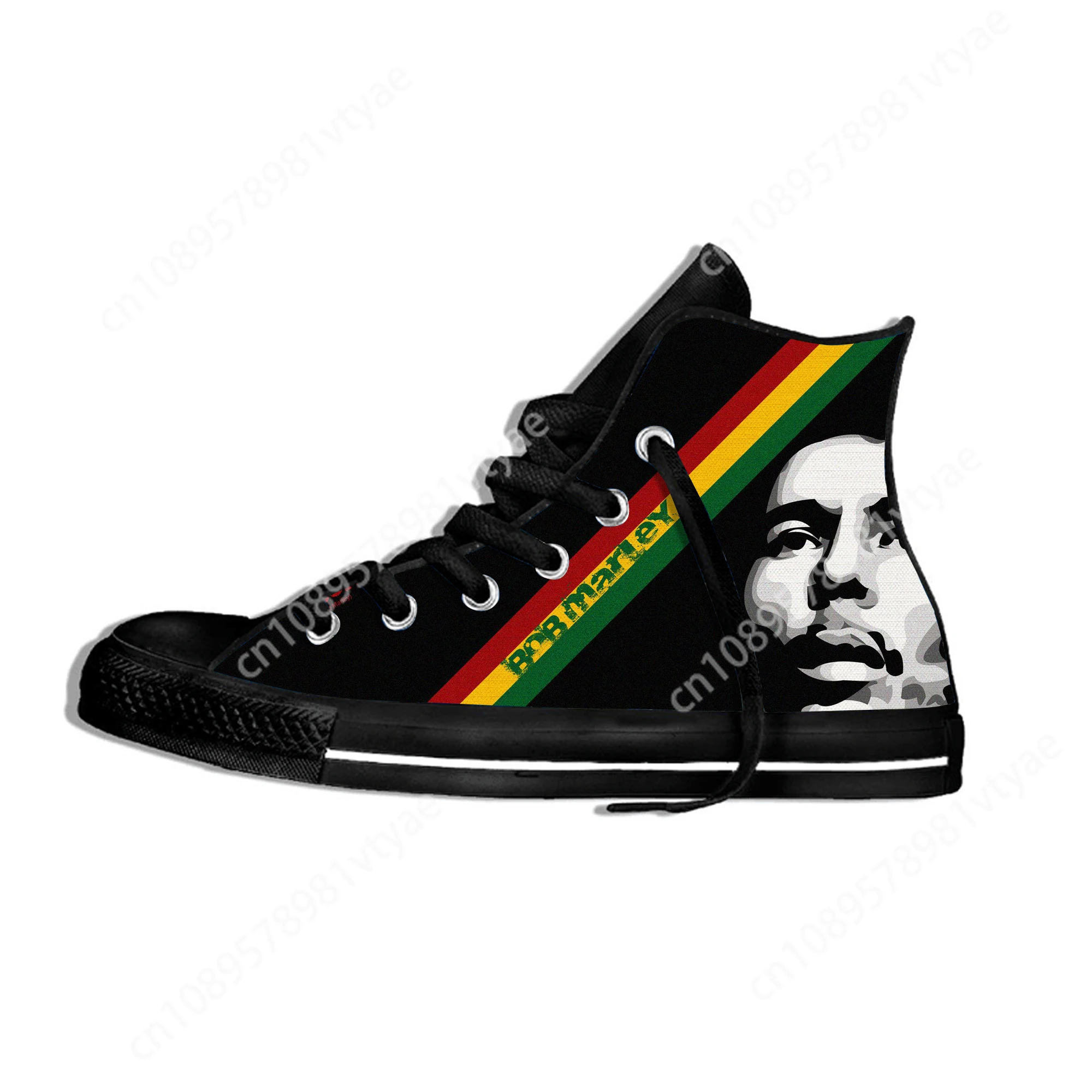 

Hot Summer Legend Bob Marley Reggae Music Novelty Design Lightweight High Top Mens Womens Canvas Shoes Breathable Sneakers