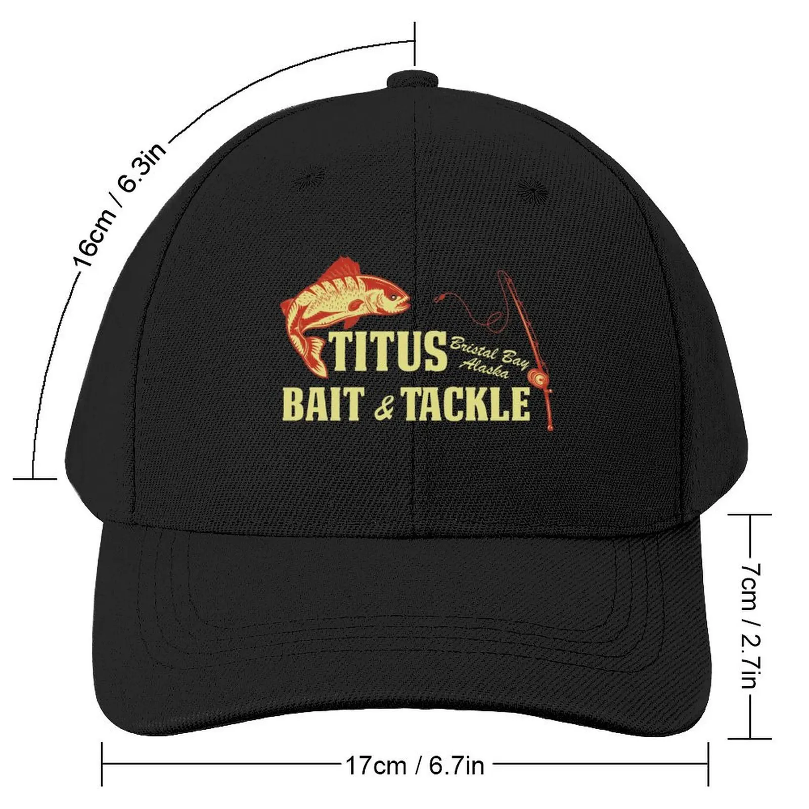 titus bait and tackle Baseball Cap Hat Baseball Cap fishing hat Women Beach Fashion Men's