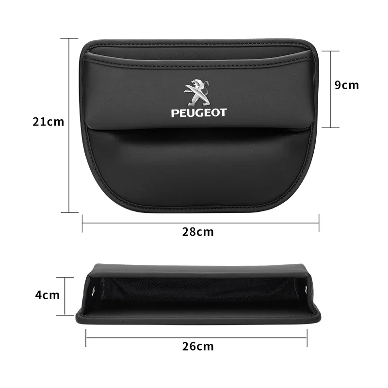 Leather Car Slot Storage Box Multi-function Seat Middle Gap Crevice Storage Box For Peugeot 208 306 307 308 508 106 107 108 2008