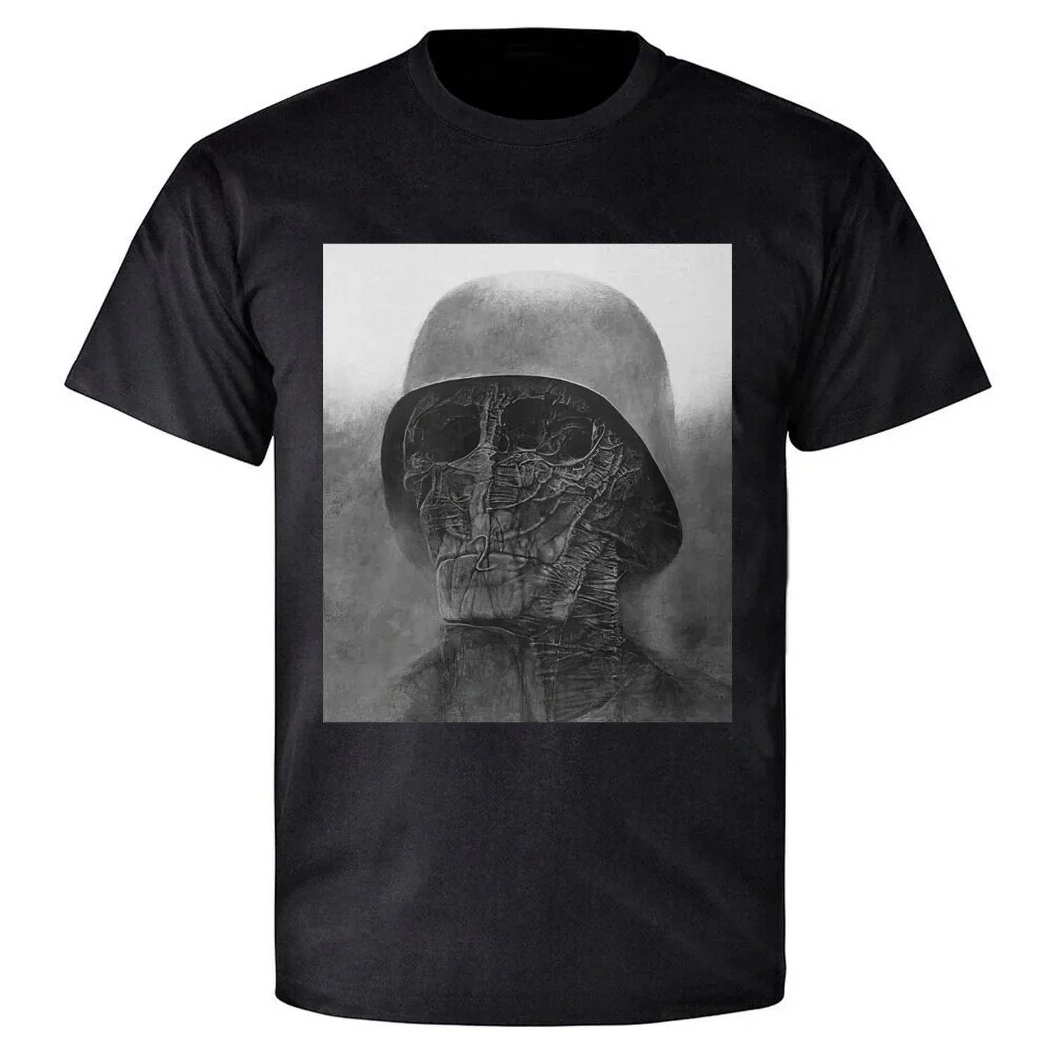 

2025 Новая модель модной LE без названия (солдат V2), от польского художника Зджи Aw Beksiński. Футболка мужская с принтом «сделай сам» и графикой