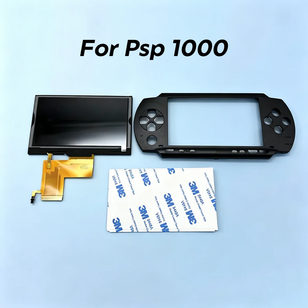 カスタムトップカバー交換用ゲーム機用sony-psp1000用ラミネートips-lcdスクリーン