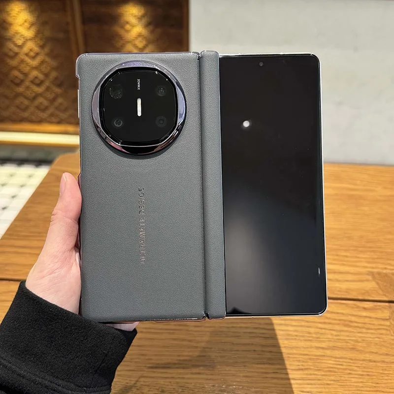 For Huawei Mate X6 X5 X3 Case Luxury High Quality Plating Matte Leather Folding Hinge Shockproof Protection Hard Cover Accessory