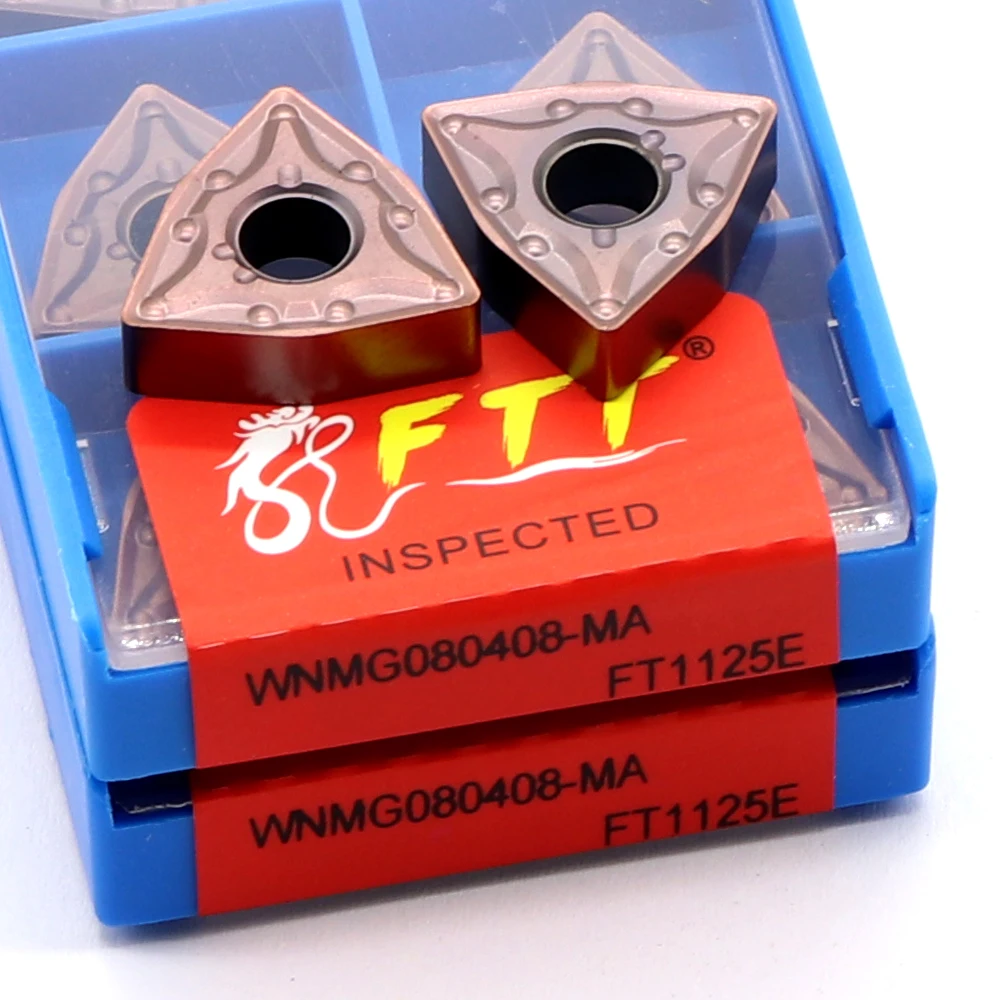 WNMG080408-MA FT1125E كربيد إدراج الخارجية تحول أداة المعادن شفرة نك مخرطة القاطع أدوات WNMG 080404