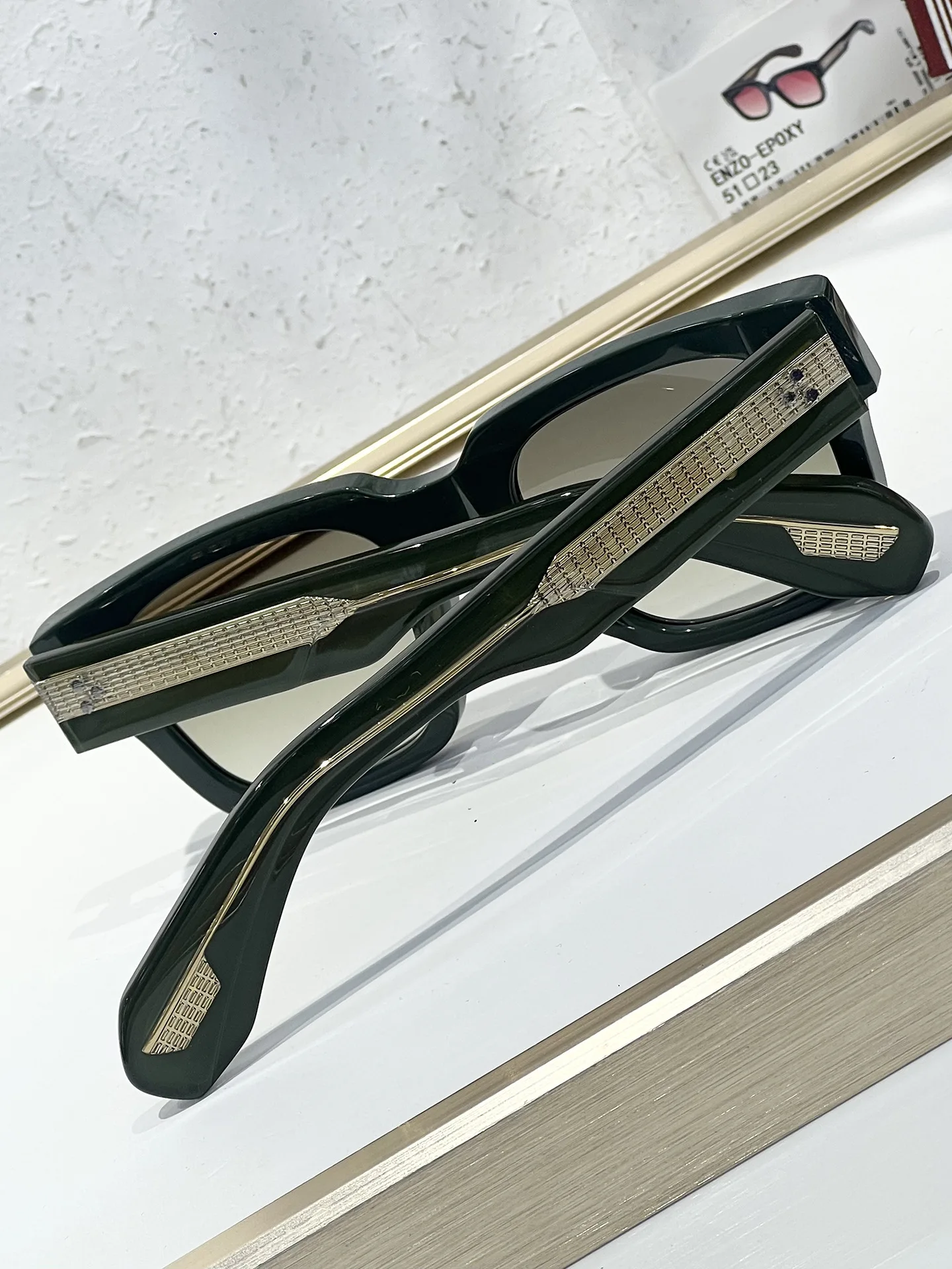 نظارات شمسية مربعة من JMM ENZO EPOXY مصممة من العلامة التجارية اليابانية السميكة مصنوعة يدويًا من الأسيتات الكلاسيكية Uv400