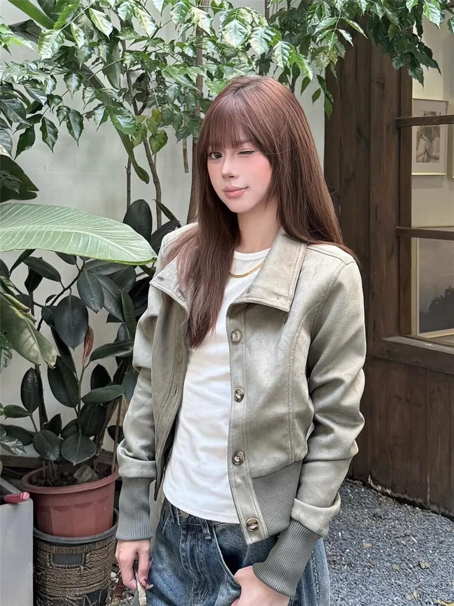 

Куртки-бомберы Женская куртка Vêtements Осенняя шифоновая куртка со рюшами и оборками Художественное расклешенное милое консервативное платье с бантом Дейзи Минималистичный чистый наряд