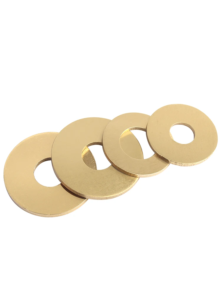 M2 M2.5 M3 M4 M5 M6 M8 M10 M12 M14 M16 M18 M20 GB97 DIN125 Solid Brass Copper Flat Washer Plain Gasket Pad High Quality