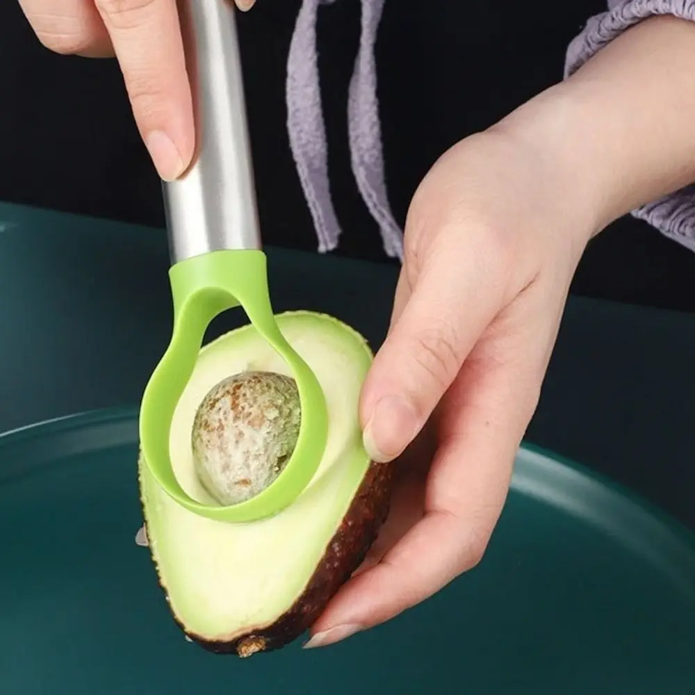 

Stainless Steel 2 in 1 Avocado Cutter Efficient Household Avocado Slicer Easy To Clean Avocado Core Remover Kitchen Gadgets