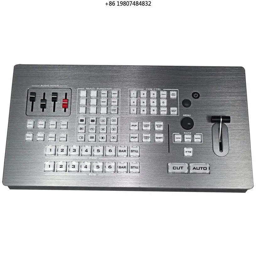 AV Broadcast Studio Wedding Conference Video Switcher Mixer Device for Radio TV Broadcasting for