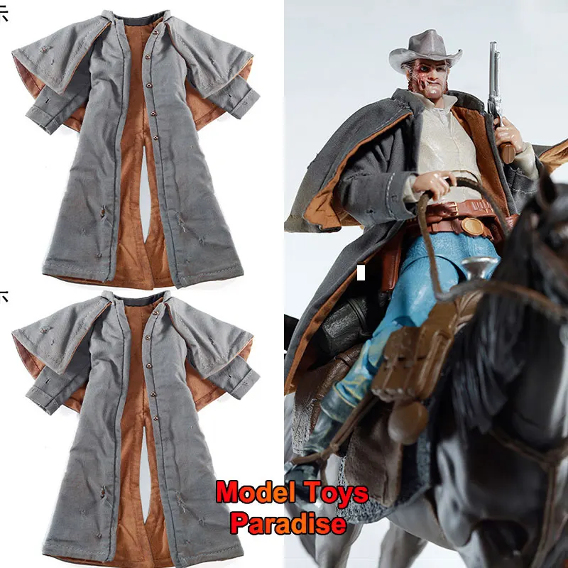 

Масштабная модель одежды для фигурки 1/12: Куртка-накидка в стиле аниме Джона Хекса для мужчин-солдат, модель одежды охотника за головами, подходит для 7-дюймовых фигурок.