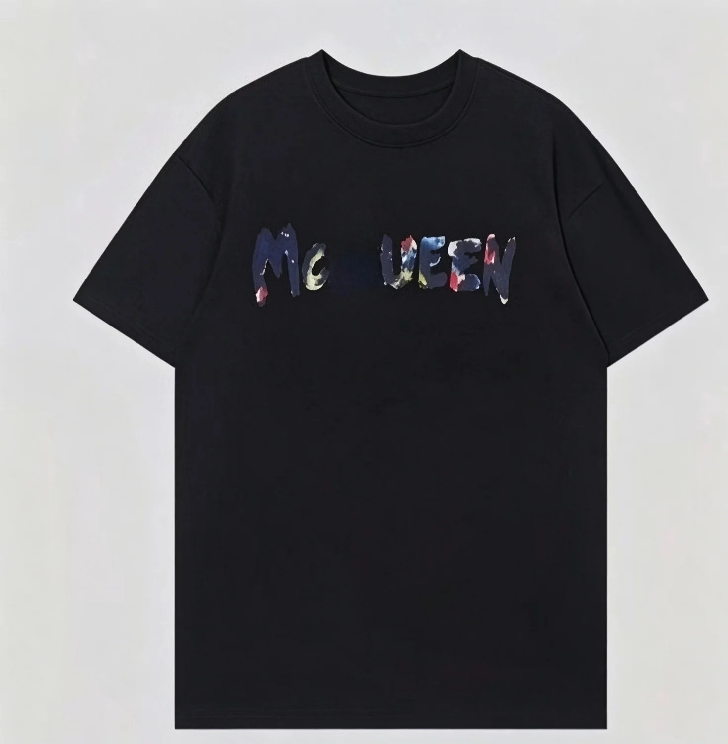 2026 Men Hand Brush Script Letter Graphic T Shirt EST Vintage Printed Short Sleeve Casual Streetwear Crewneck Tee For Daily Wear