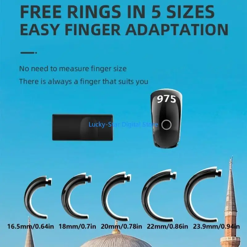 N7MC Multifuncional Counting Rings Digital Tasbih Rastreing Zikr Rings